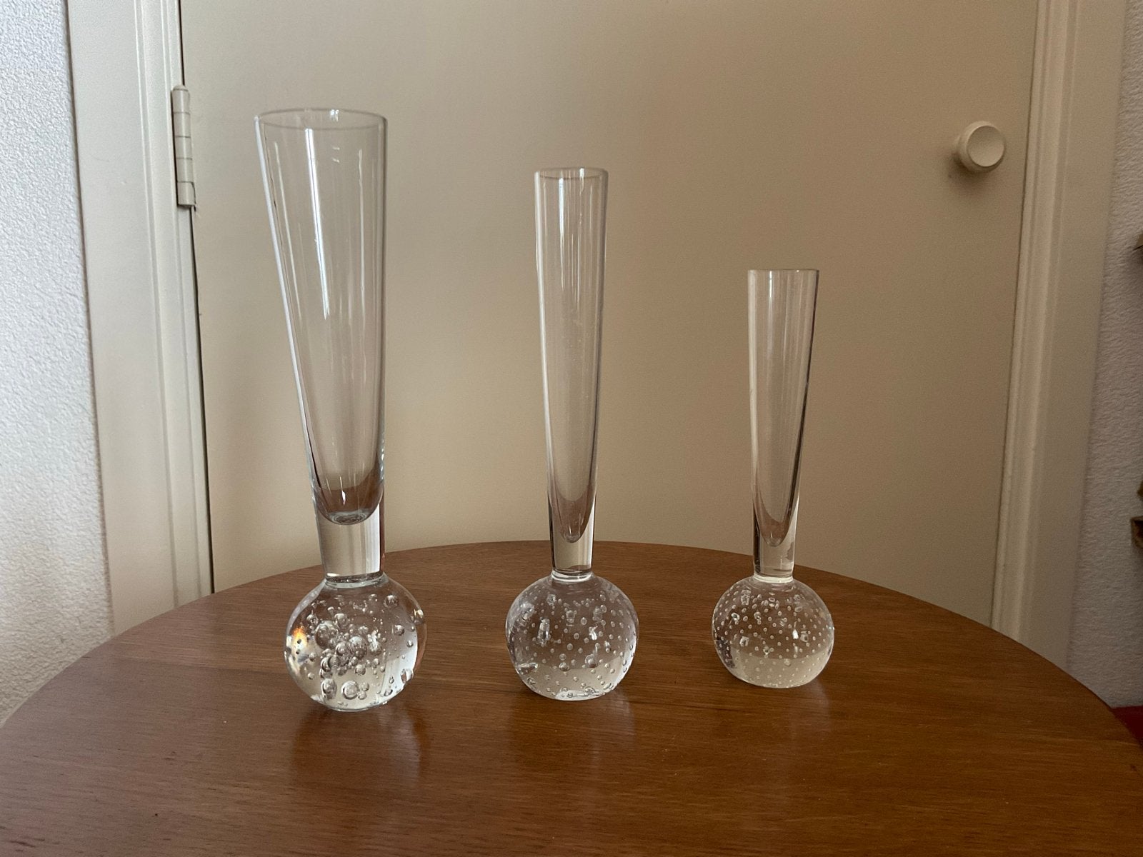 Set van 3 Spijkervaasjes met Luchtbellen in Voet, Ophalen of Verzenden