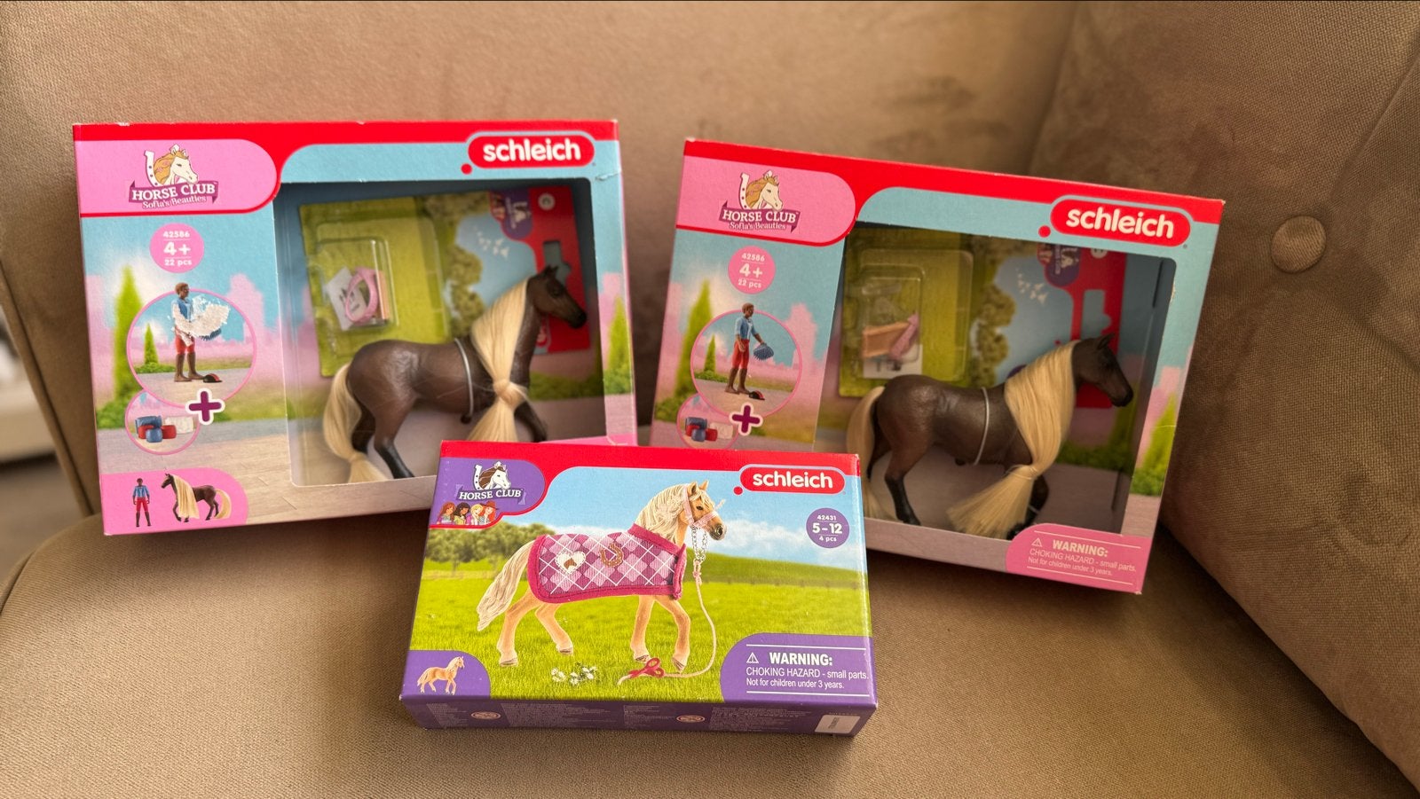 Schleich Horse Club speelsets en paard met deken, Ophalen of Verzenden, Nieuw, Jongen of Meisje