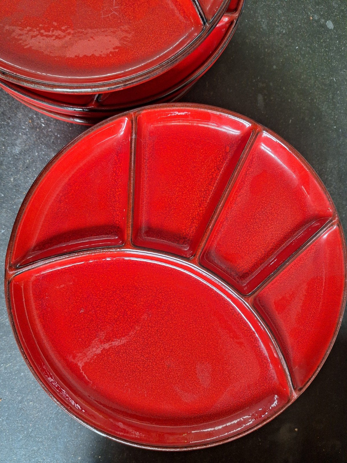 8 Jasba fondueborden Jaren '60 - Model 0, Ophalen of Verzenden