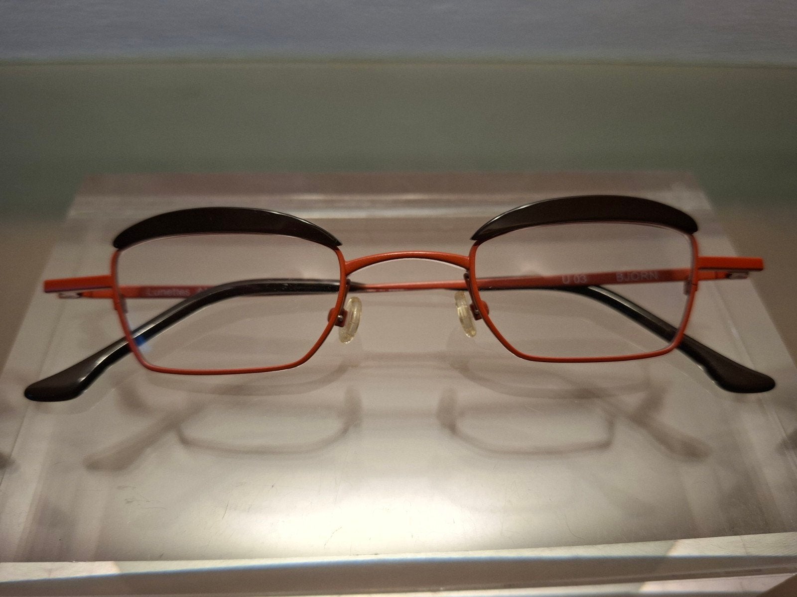 90's Anne et Valentin Bjorn U03 Montuur Oranje/Bruin, Overige merken, Nieuw, Oranje, Ophalen of Verzenden