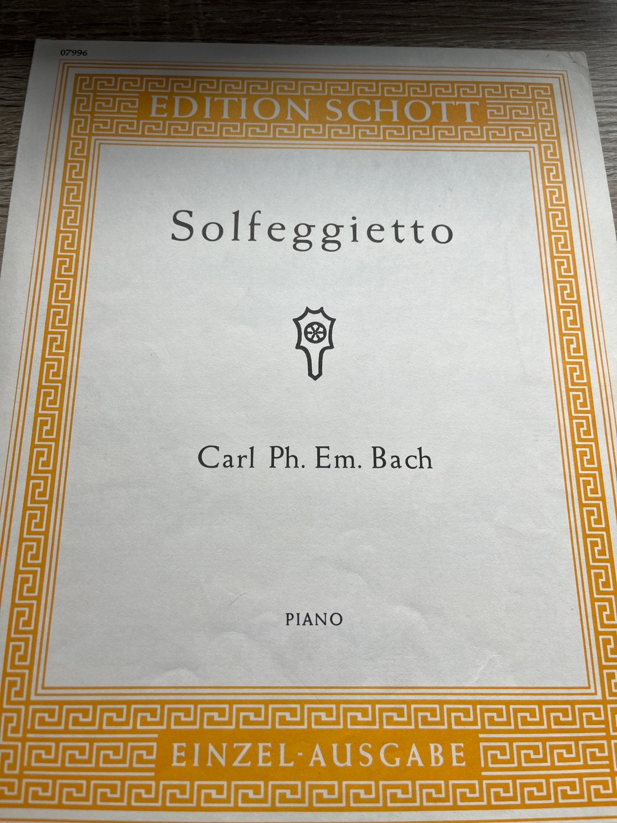 Solfeggietto - Carl Ph. Em. Bach - Piano bladmuziek, Muziek en Instrumenten, Gebruikt, Klassiek, Ophalen of Verzenden, Artiest of Componist
