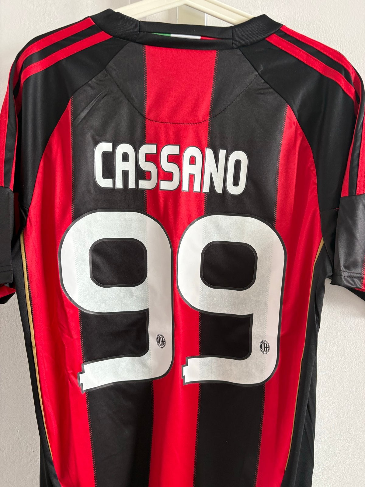 Retro AC Milan Antonio Cassano Large itlalie adidas maldini, Maat 52/54 (L), Meerkleurig, Nieuw, Ophalen of Verzenden
