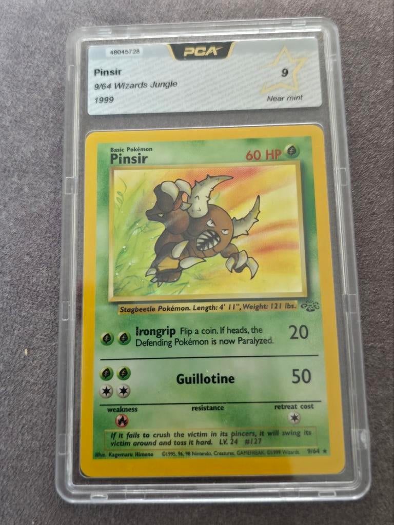 Pinsir 9/64 Jungle 1999 PCA 9 Pokemon Kaart, Ophalen of Verzenden, Zo goed als nieuw, Losse kaart