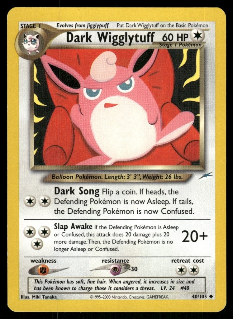 Dark Wigglytuff 40/105 - Neo Destiny, Verzenden, Gebruikt