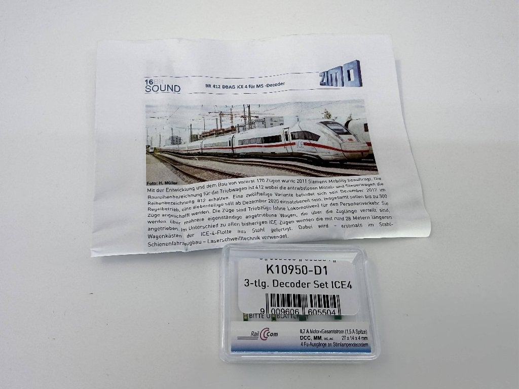 Kato/Lemke K10950-D1 - Decoderset (3delig) voor de ICE4, Hobby en Vrije tijd, Overige merken, Kato / Lemke, Overige typen, Nieuw