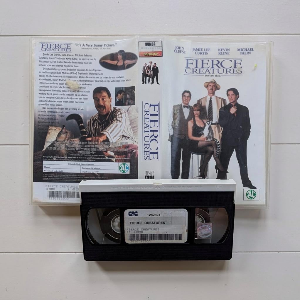 Fierce Creatures (1997) VHS Videoband, Ex Rental, Vanaf 16 jaar, Ophalen of Verzenden, Gebruikt, Horror