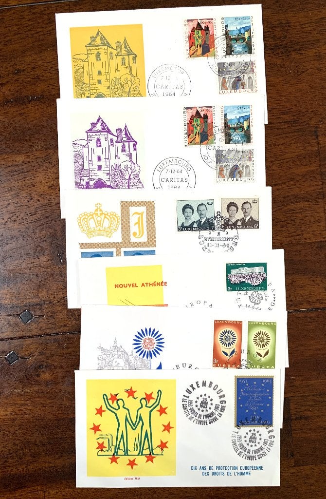 FDC 1964 Luxembourg 6 X, Ophalen of Verzenden, Luxemburg, Postfris