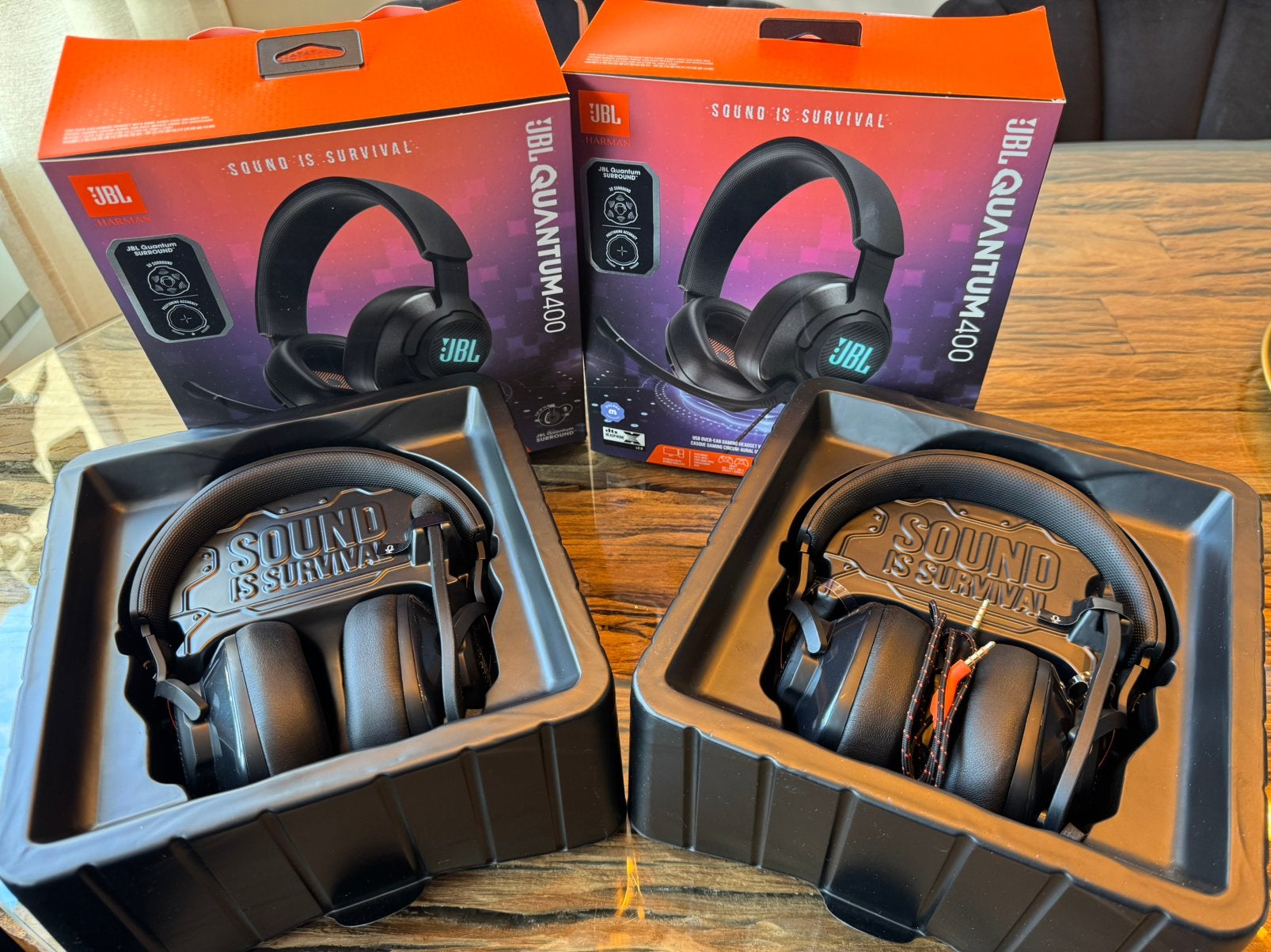 2x JBL Quantum 400 zwart zgan, JBL, Zo goed als nieuw, Zwart, Ophalen