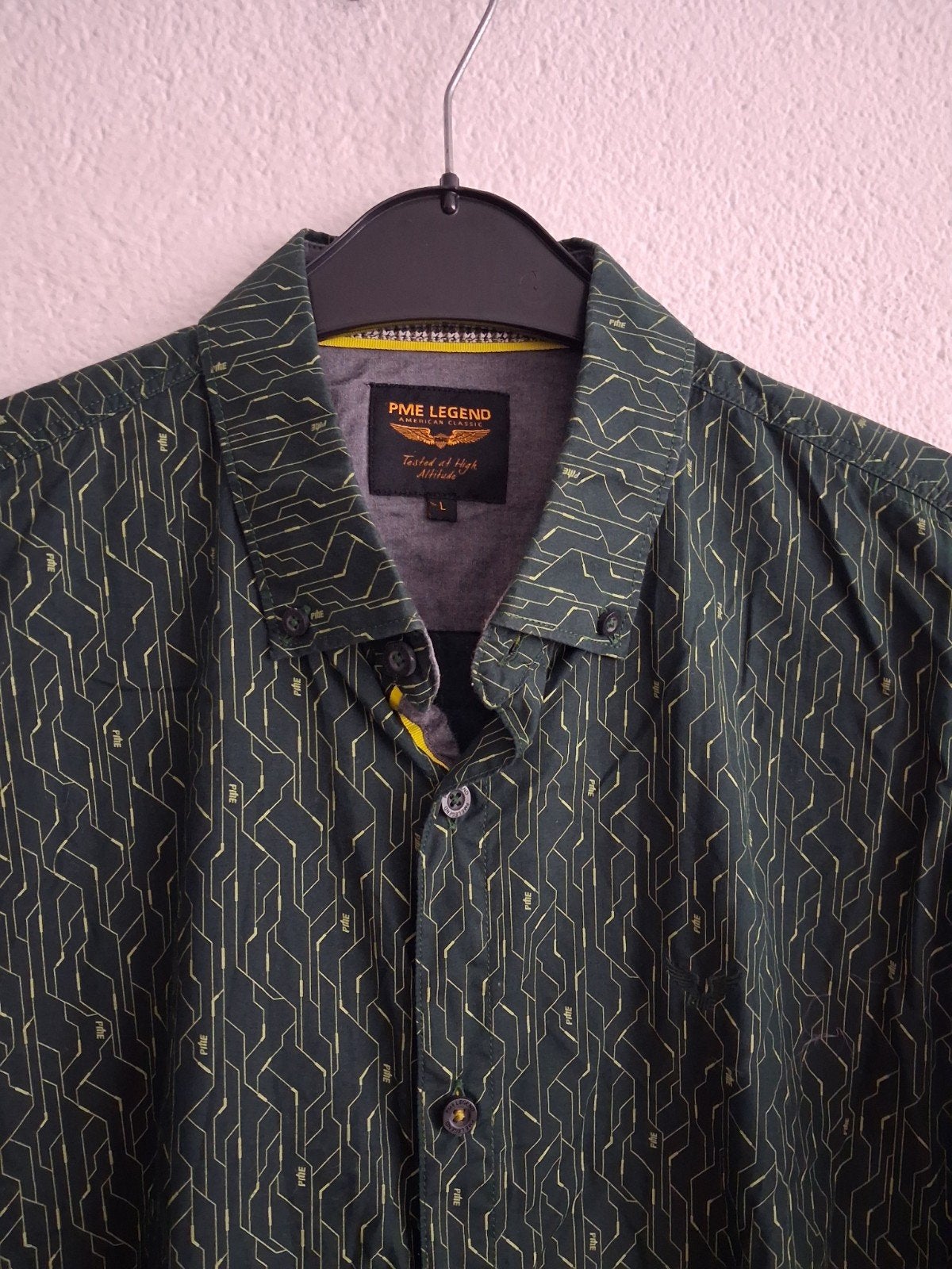 PME Legend overhemd - Groen met patroon - Maat L, Ophalen of Verzenden, Zo goed als nieuw, Groen, PME Legend