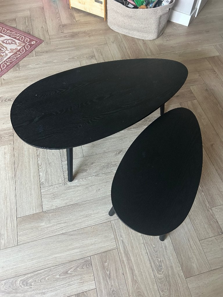 Salontafel Arvin zwart, Ophalen, Gebruikt, 100 tot 150 cm, 50 tot 100 cm