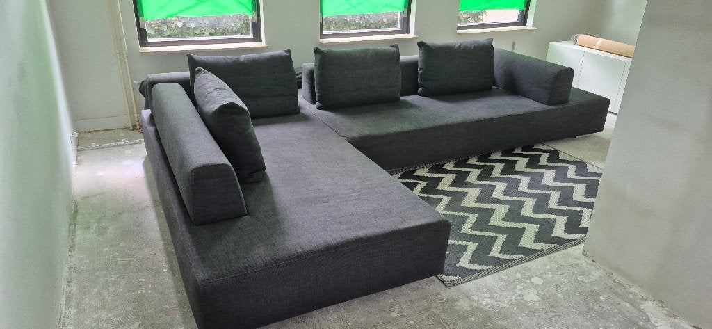 Mooie antraciet hoekbank te koop, Ophalen, Gebruikt, 100 tot 125 cm, Hoekbank