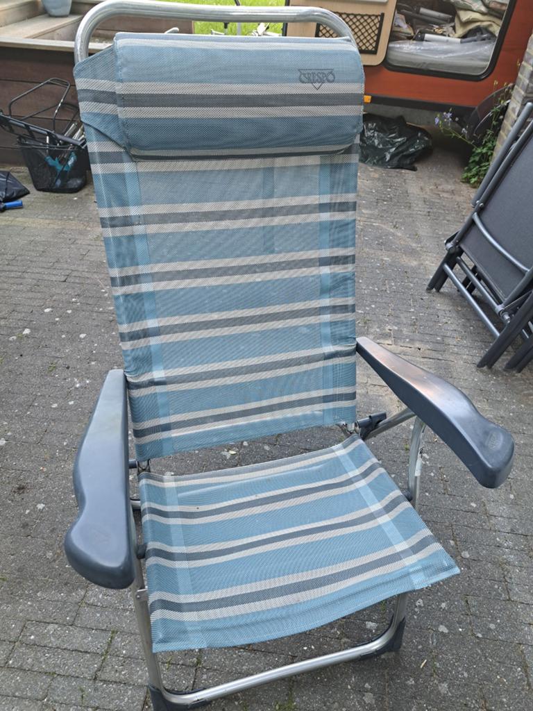 Crespo camping standen stoel, Caravans en Kamperen, Ophalen, Gebruikt, Campingstoel
