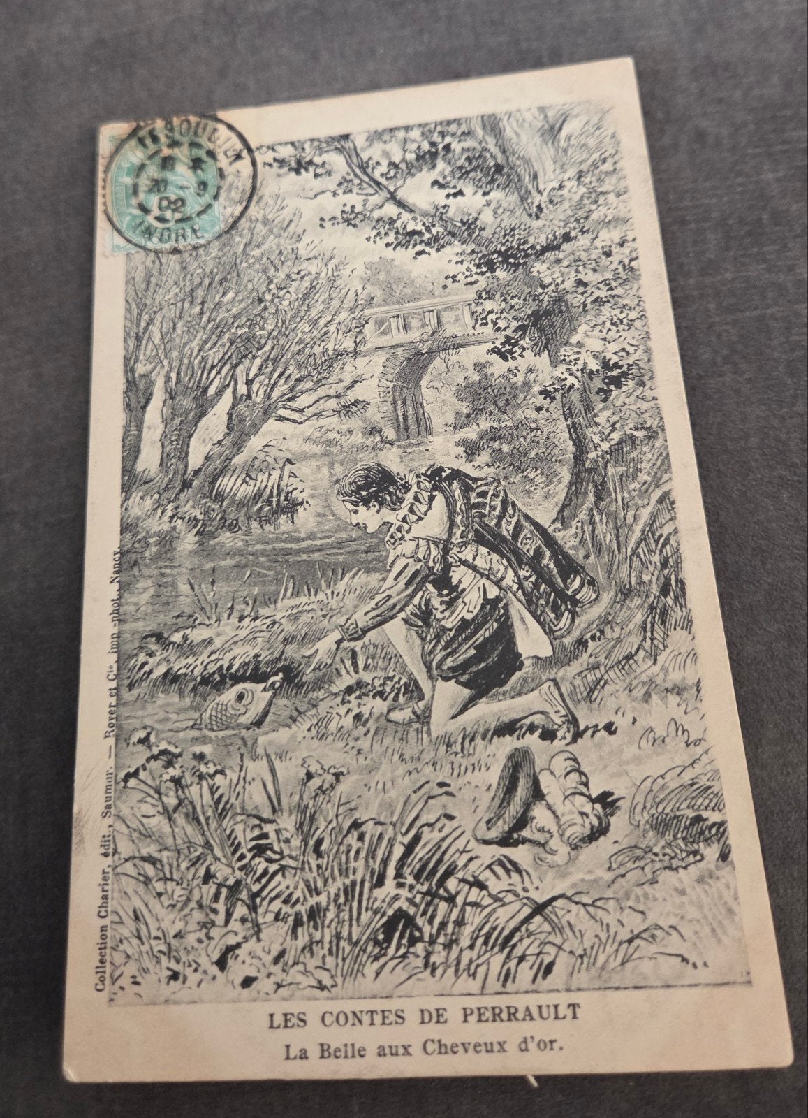 Oude Franse Ansichtkaart - Les Contes de Perrault, Verzamelen, Verzenden, Voor 1920, Gelopen, Overige thema's