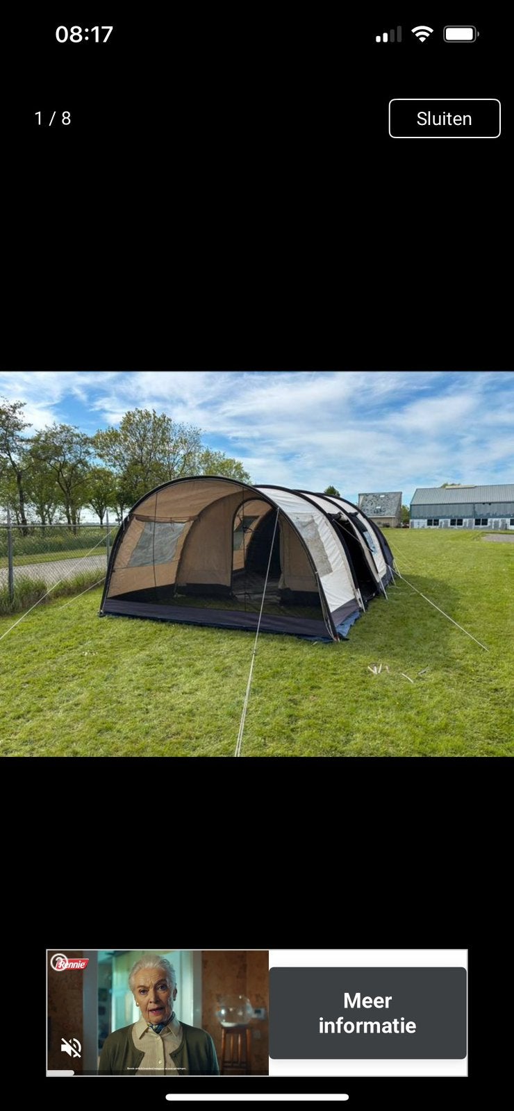 Super fijne tent 5 personen familia 5 tunneltent van Obelink, Caravans en Kamperen, Tenten, Ophalen, Zo goed als nieuw