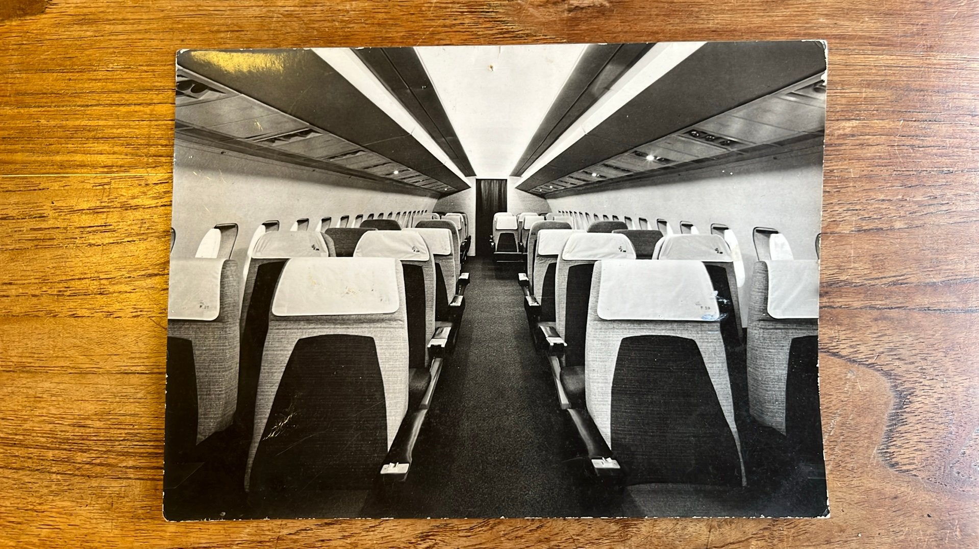 Photo cabin Fokker F.28 Fellowship, Ophalen of Verzenden, Kaart, Foto of Prent