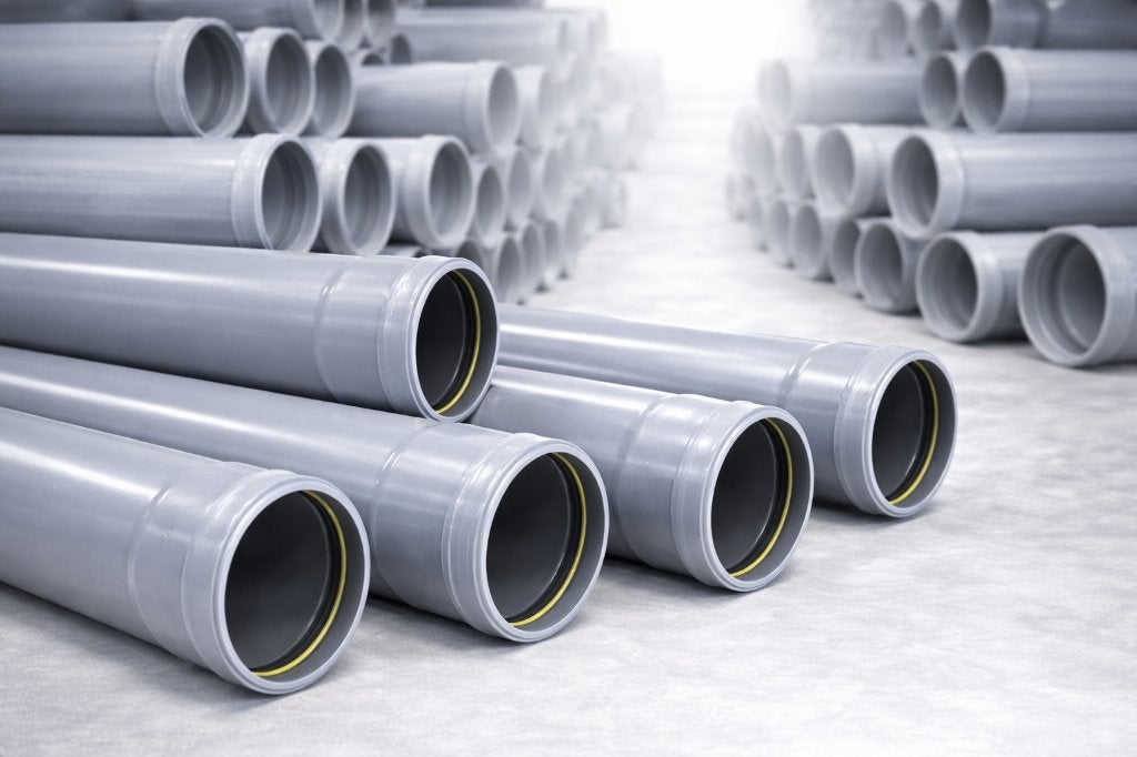Afvoerbuis PVC 160 x 4,7 mm MM, GR, 5 m sn8, Pvc, Nieuw, 4 tot 6 meter, Ophalen of Verzenden