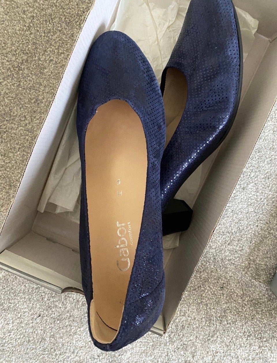 Gabor Comfort Pumps Donkerblauw Maat 38 - Nieuw in Doos, Ophalen of Verzenden, Nieuw, Blauw, Pumps