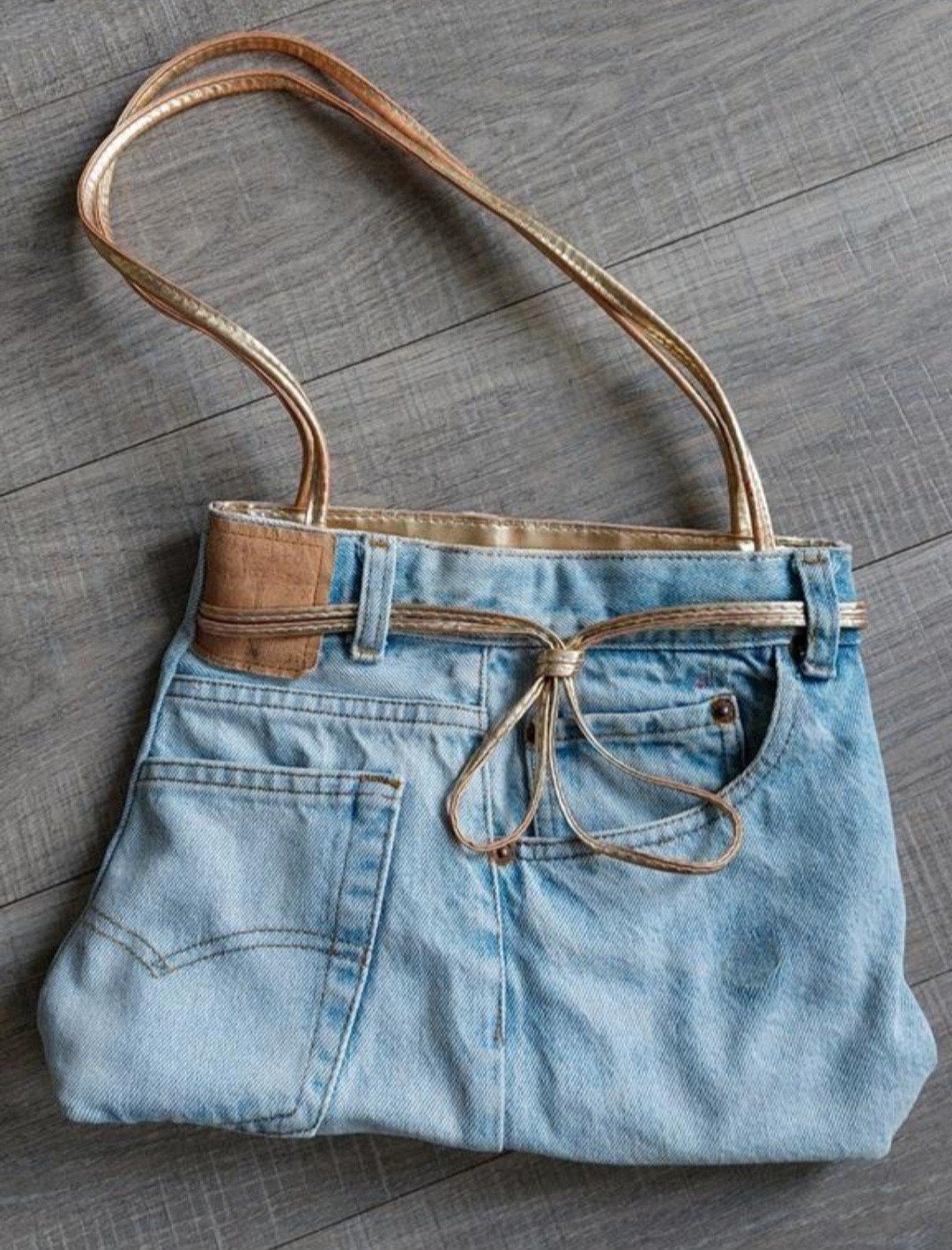 Vintage Levis redone tas, Ophalen of Verzenden, Gebruikt, Blauw, Handtas