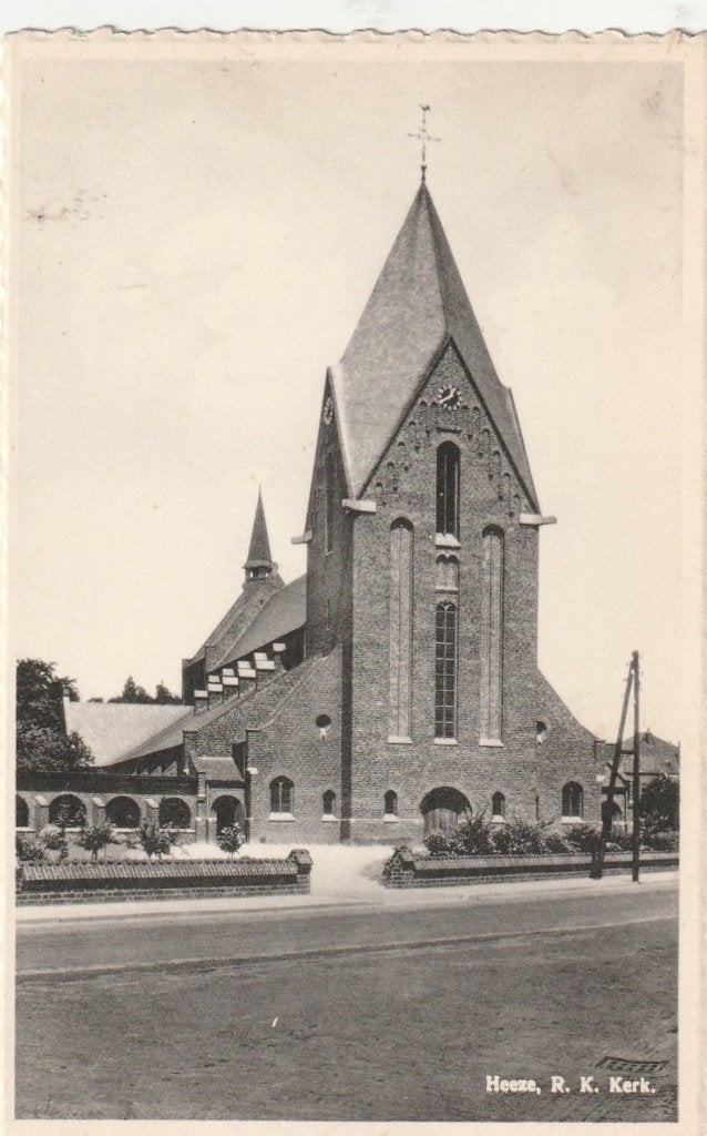 Heeze (N.Br.) - R.K. Kerk., Ophalen of Verzenden, 1940 tot 1960, Ongelopen, Noord-Brabant