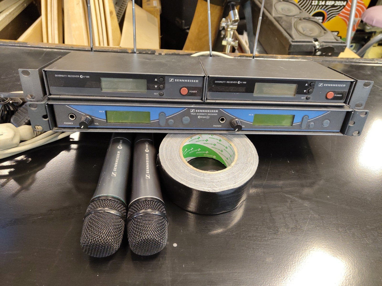 Dubbele Sennheiser EW100/EW500 G2 draadloze set + extra's, Ophalen of Verzenden, Gebruikt, Audio