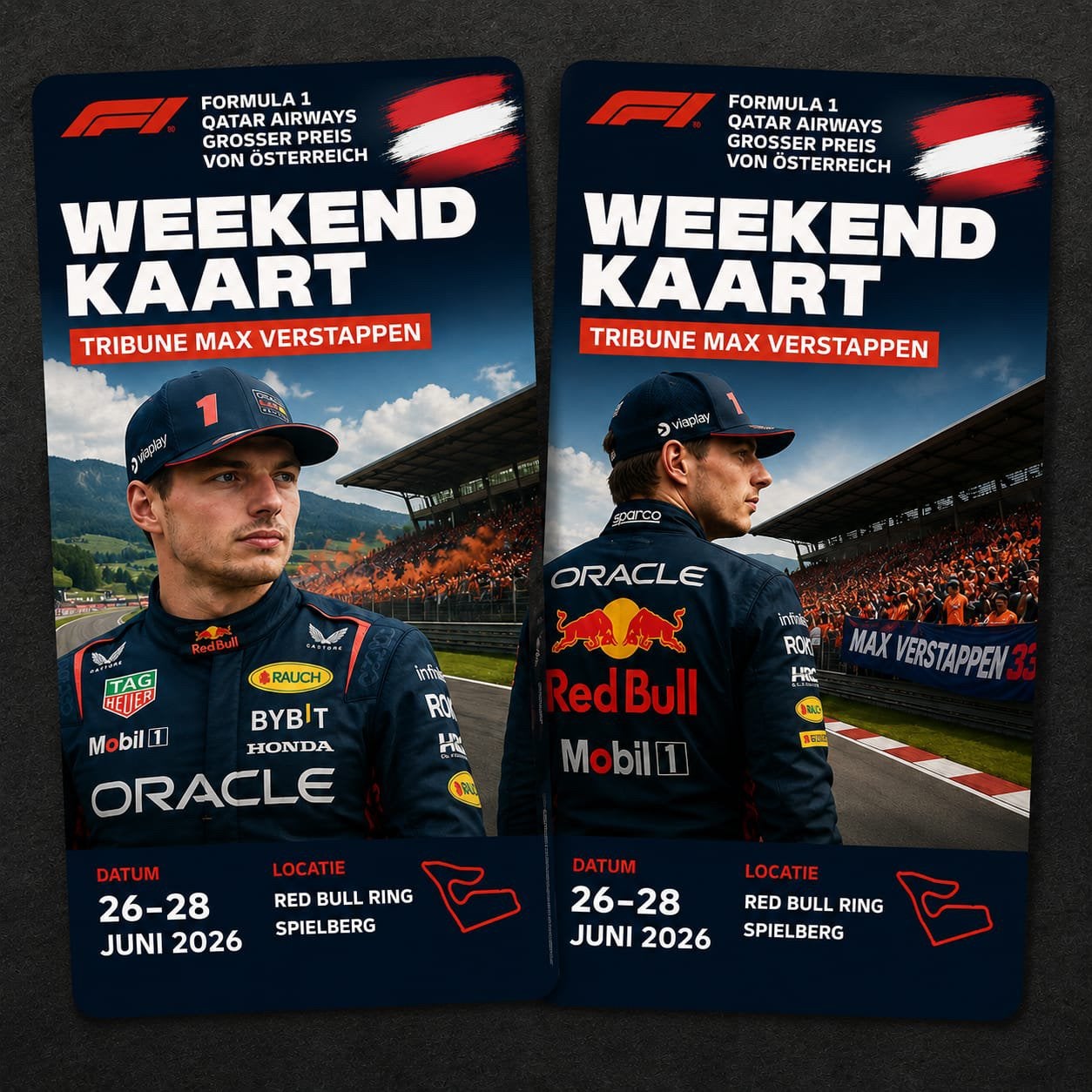 F1 GP Oostenrijk Max Verstappen, Twee personen, Juni
