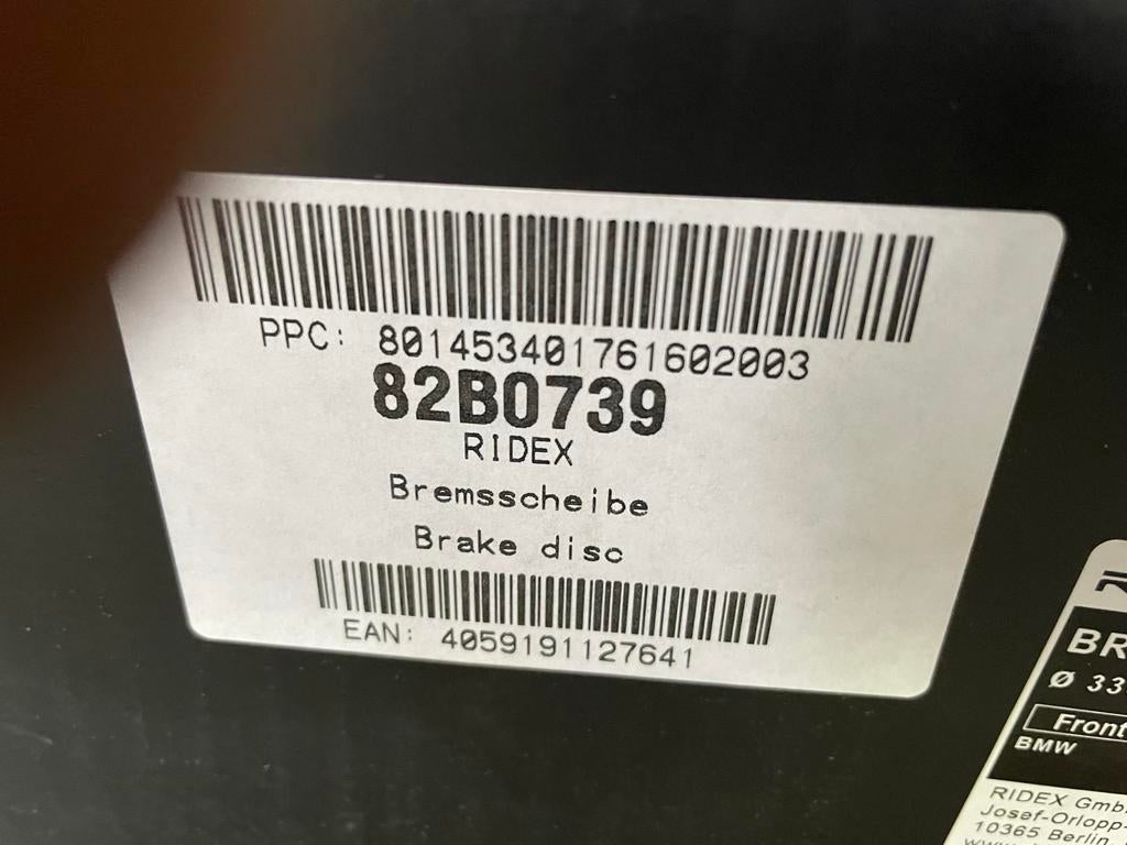 Nieuwe Remschijven Achteras BMW 5 serie  F10 F11 - RIDEX, Auto-onderdelen, Ophalen of Verzenden, Nieuw, BMW