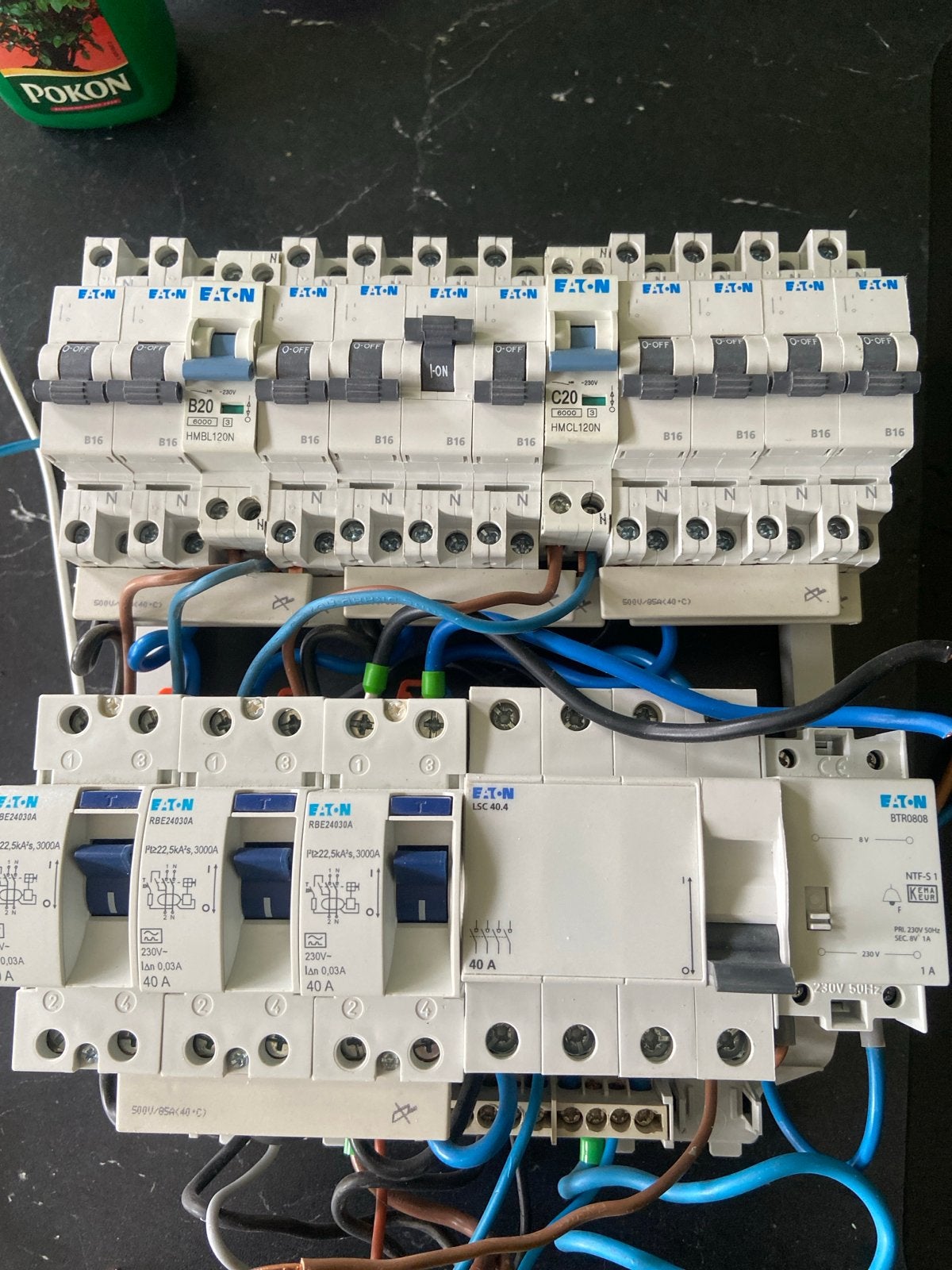 Groepenkast met Aardlekschakelaars en Installatieautom, Ophalen, Gebruikt, Eaton, Groepenkast