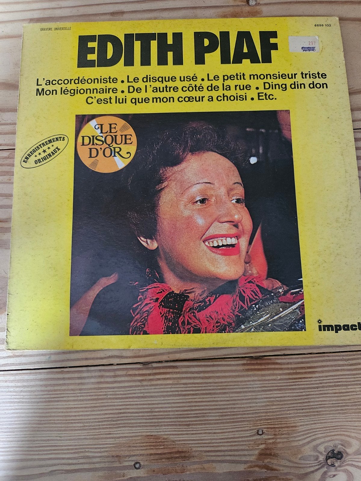 Edith Piaf - Le Disque D'Or LP (Impact), LP, Gebruikt, Originele persing, Ophalen of Verzenden