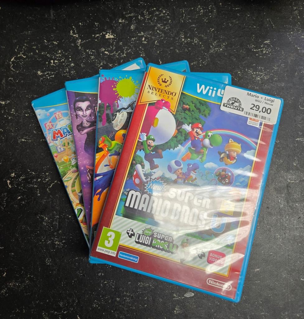4 Wii U Spellen in 1 koop: Mario, Splatoon, Monster High, Gebruikt, Overige genres, Eén computer, Ophalen of Verzenden