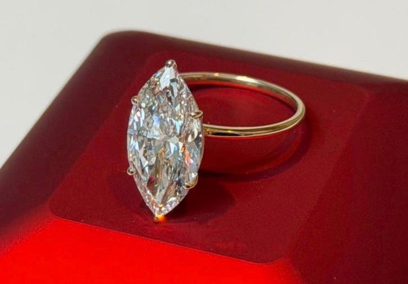 Gouden ring met VS1 diamant van 5.00ct!! winkelwaarde €8500, Nieuw, Ophalen of Verzenden, 17 tot 18, Met edelsteen
