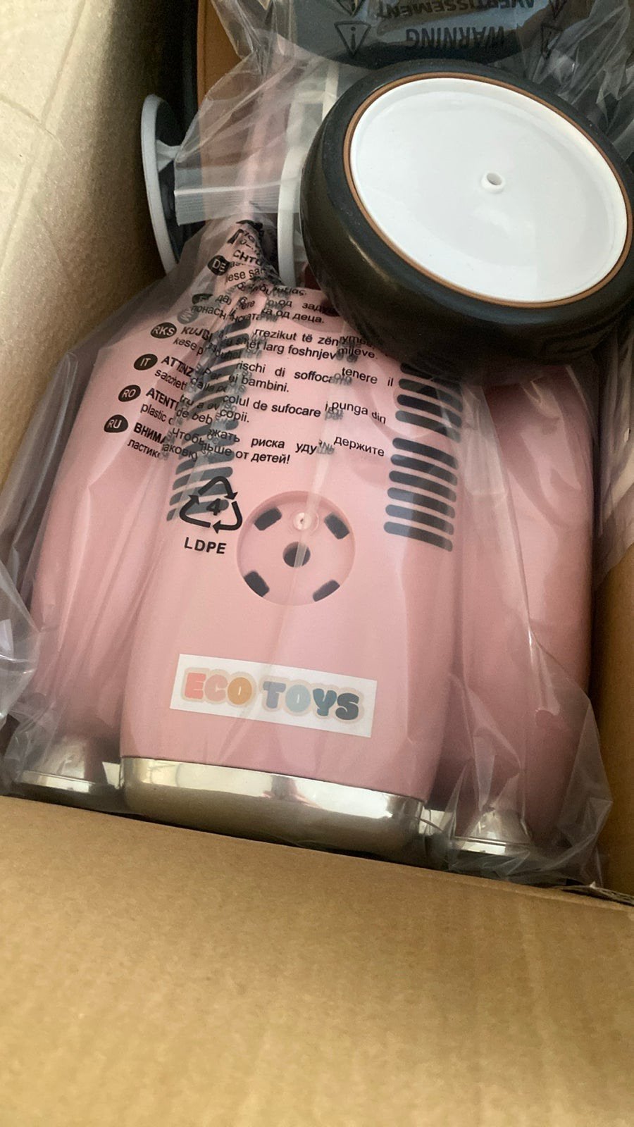 Eco Toys Retro Roze Loopauto, Ophalen, Nieuw