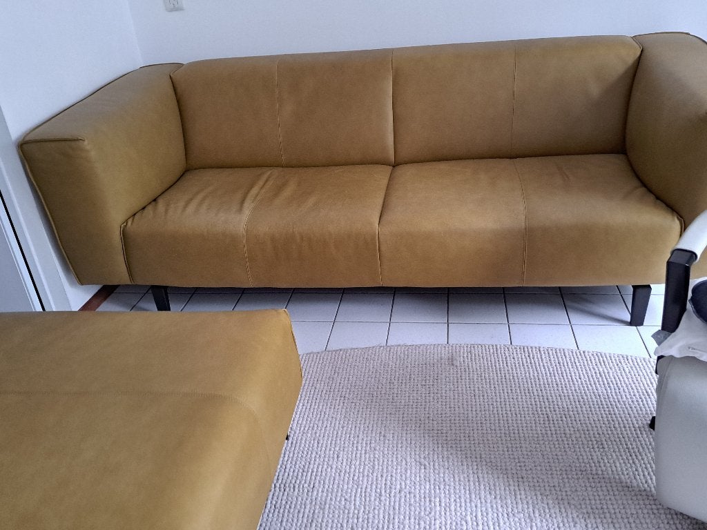 Foto 4 van bankstel en catch hocker (poef)  Kleur Kiwi