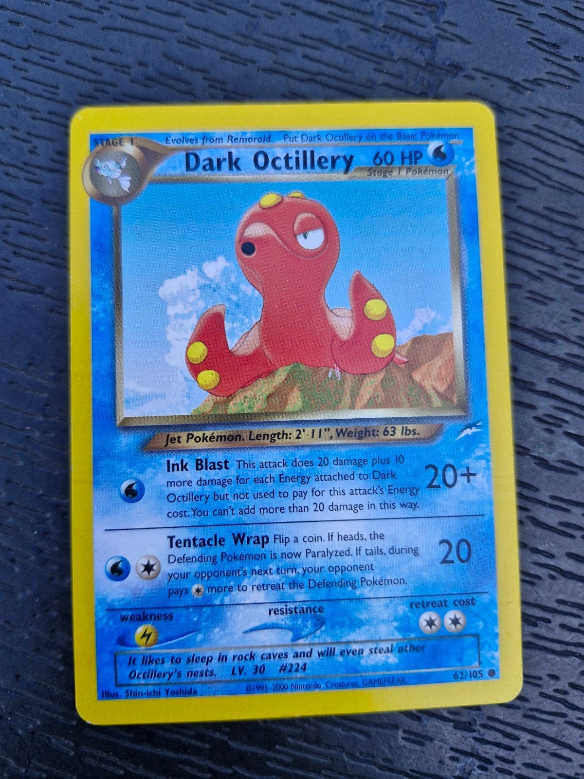 Pokémon Kaart: Dark Octillery 60 HP (62/105) - LV. 30, Verzenden, Gebruikt, Losse kaart