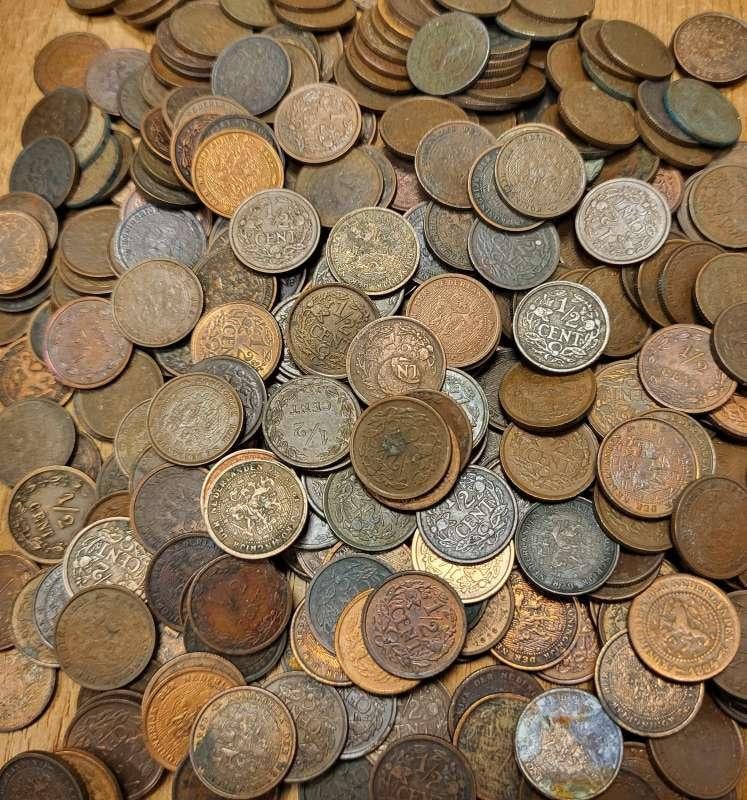 Lot 25 stuks halve centen 1878-1940, Ophalen of Verzenden, Koningin Wilhelmina, Overige waardes