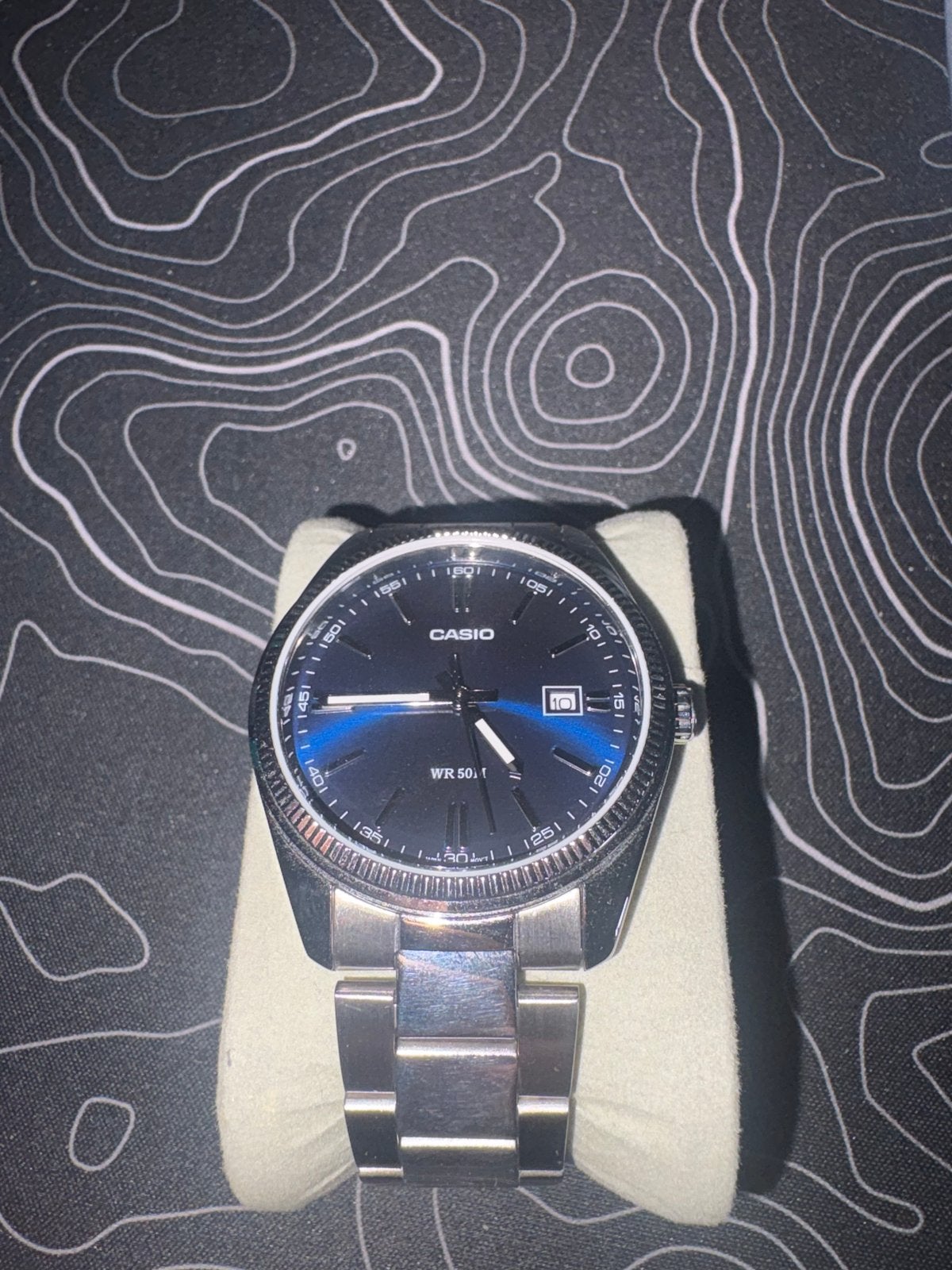 Casio MTP-1302PD-2A2VEF Herenhorloge - Blauw, Casio, Staal, Polshorloge, Ophalen of Verzenden