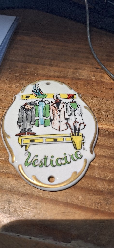 Limoges - Franse keramische deurplaatjes, Ophalen of Verzenden