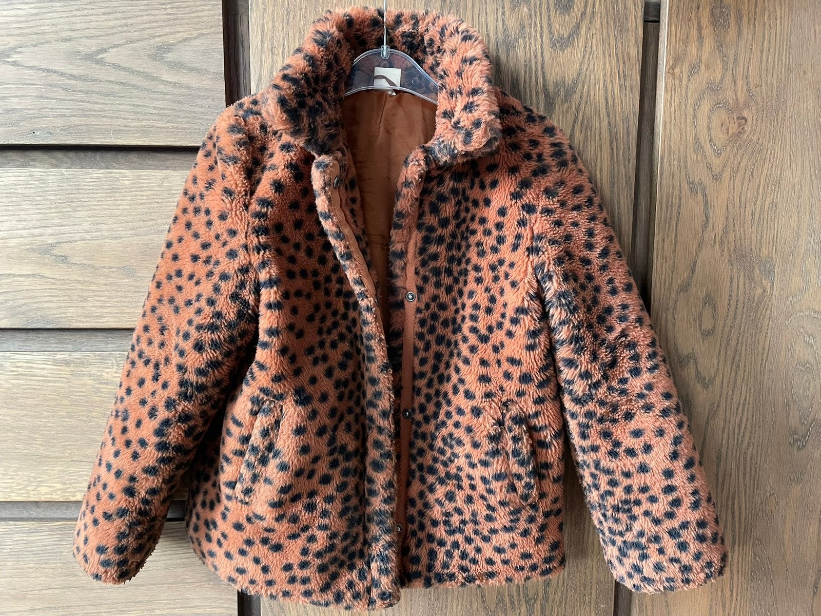 Teddy jas meisje 122/128, Kinderen en Baby's, Kinderkleding | Maat 122, Ophalen of Verzenden, Zo goed als nieuw, Meisje, Jas