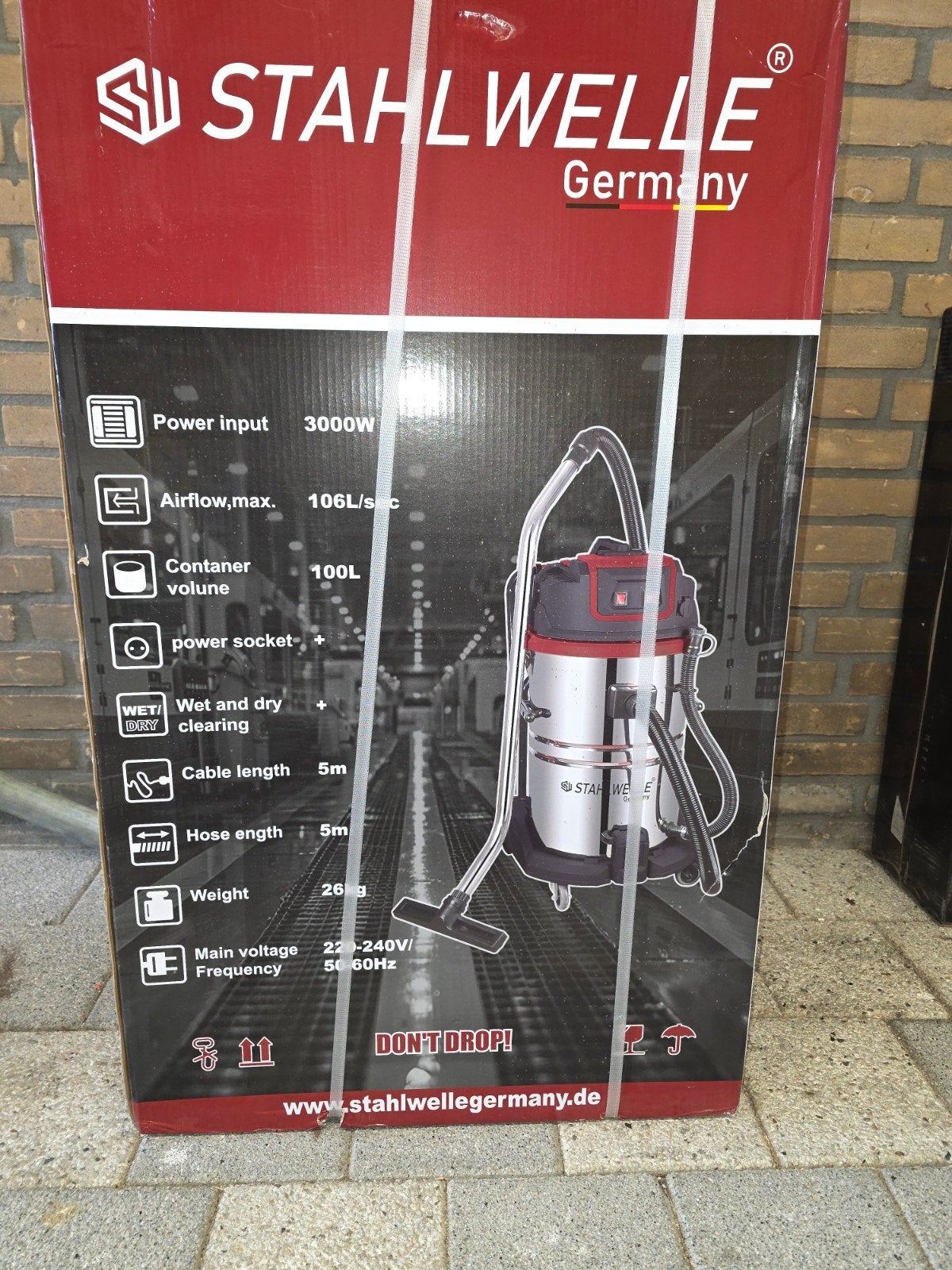 Stahlwelle Industriële Stofzuiger 3000W - Nat & Droog, Witgoed en Apparatuur, Stofzuigers, Nieuw, Industriële stofzuiger, Overige merken