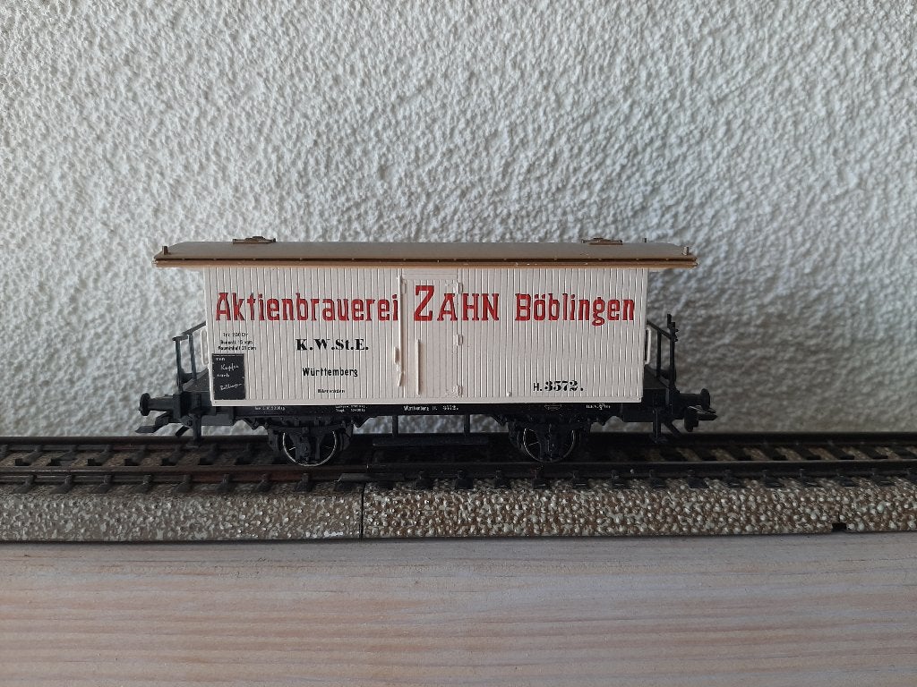 Marklin 48281 bierwagen "aktienbrauerei zahn böblingen"., Wisselstroom, Gebruikt, Wagon, Ophalen of Verzenden