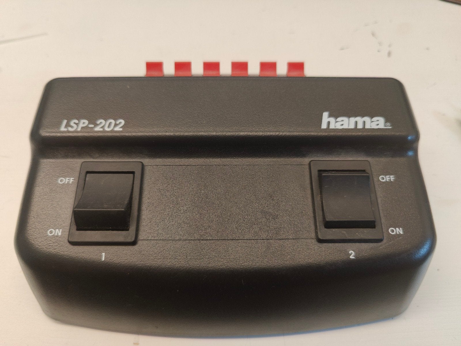 Hama LSP-202 Luidspreker Switch Box - 2-weg, Audio, Tv en Foto, Ophalen of Verzenden, Gebruikt, Overige kabels