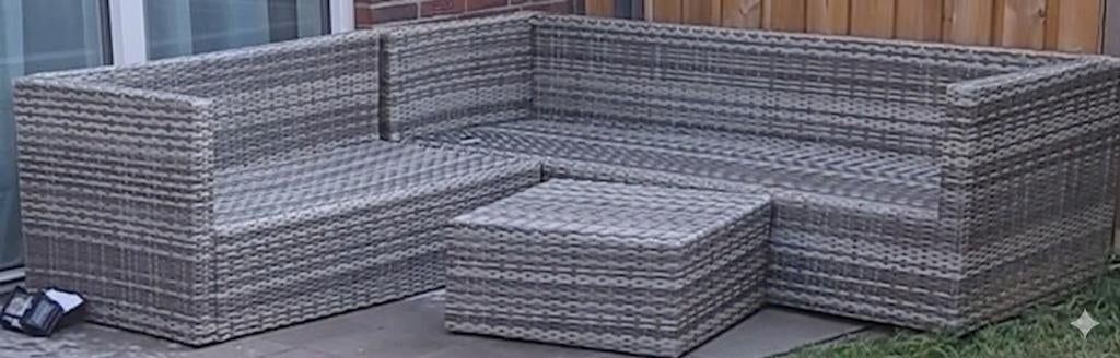Wakefield loungeset Novara antraciet textiel, Ophalen, 5 zitplaatsen, Gebruikt, Bank