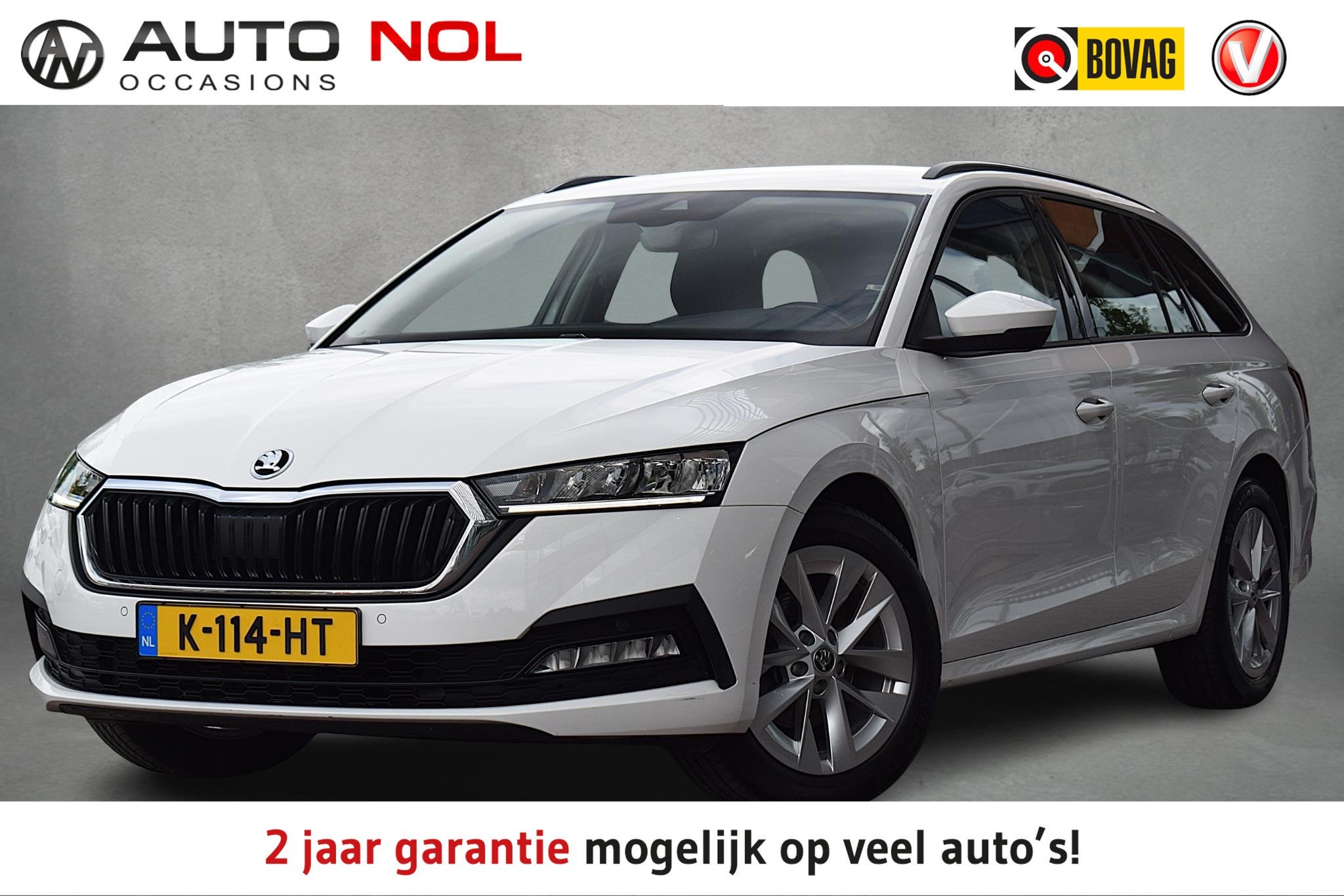 Skoda Octavia Combi 1.0 e-TSI Business Edition | Apple CarPl, Auto's, Skoda, Stof, Gebruikt, Wit, 19 km/l