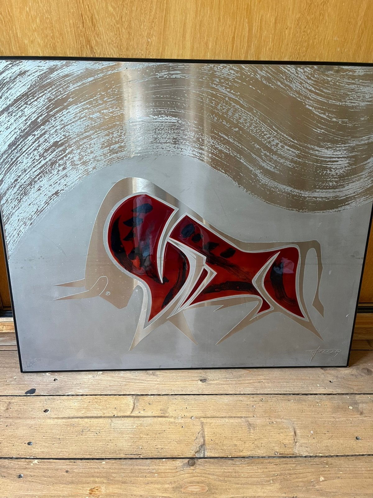 Manfred jung kunst space age, Antiek en Kunst, Kunst | Schilderijen | Abstract, Ophalen