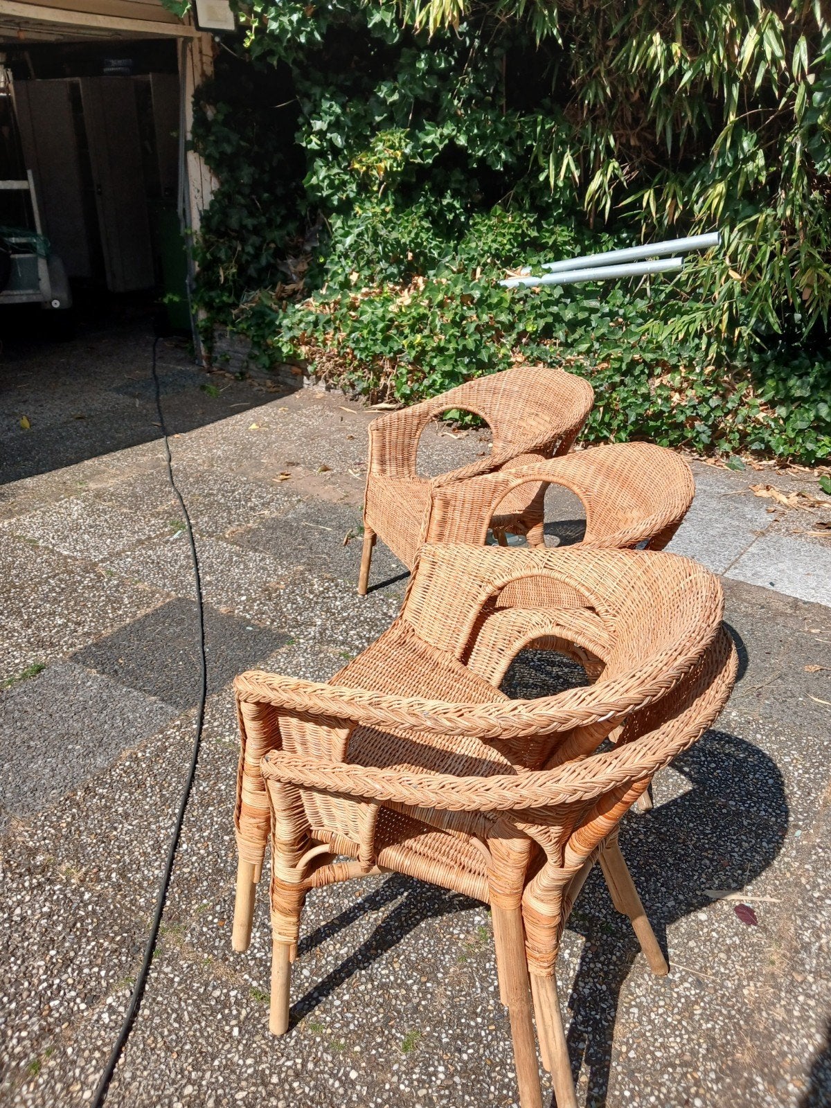 4 nieuwe rotan stoelen voor binnen of buiten, Ophalen of Verzenden