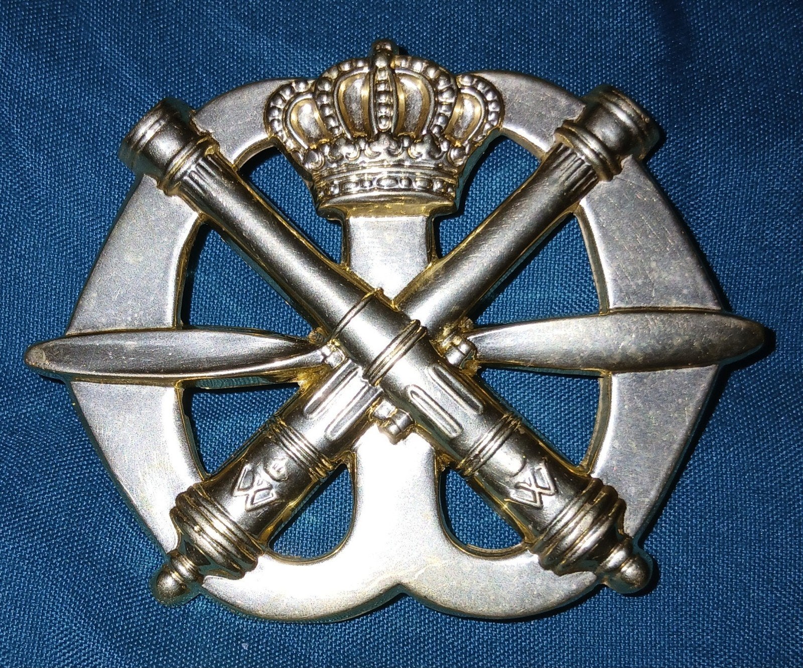 Origineel oude koperen embleem PaLua, Ophalen of Verzenden, Landmacht, Nederland, Embleem of Badge