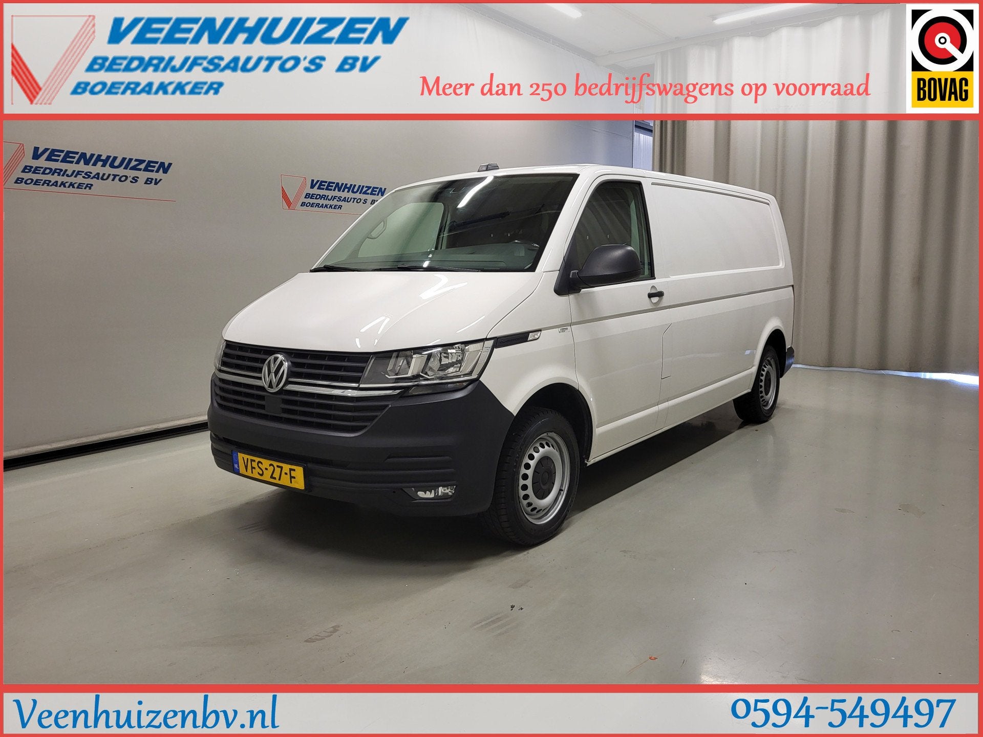 Volkswagen Transporter 2.0TDI 111pk L2/H1 Euro 6! (bj 2020), Voorwielaandrijving, Gebruikt, Euro 6, 4 cilinders