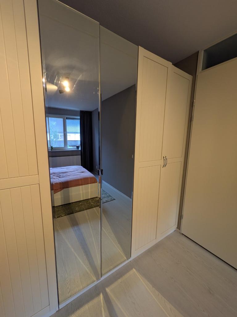 Pax kast met spiegel deuren, Huis en Inrichting, Kasten | Kledingkasten, Ophalen, 200 cm of meer, 50 tot 100 cm, 50 tot 75 cm