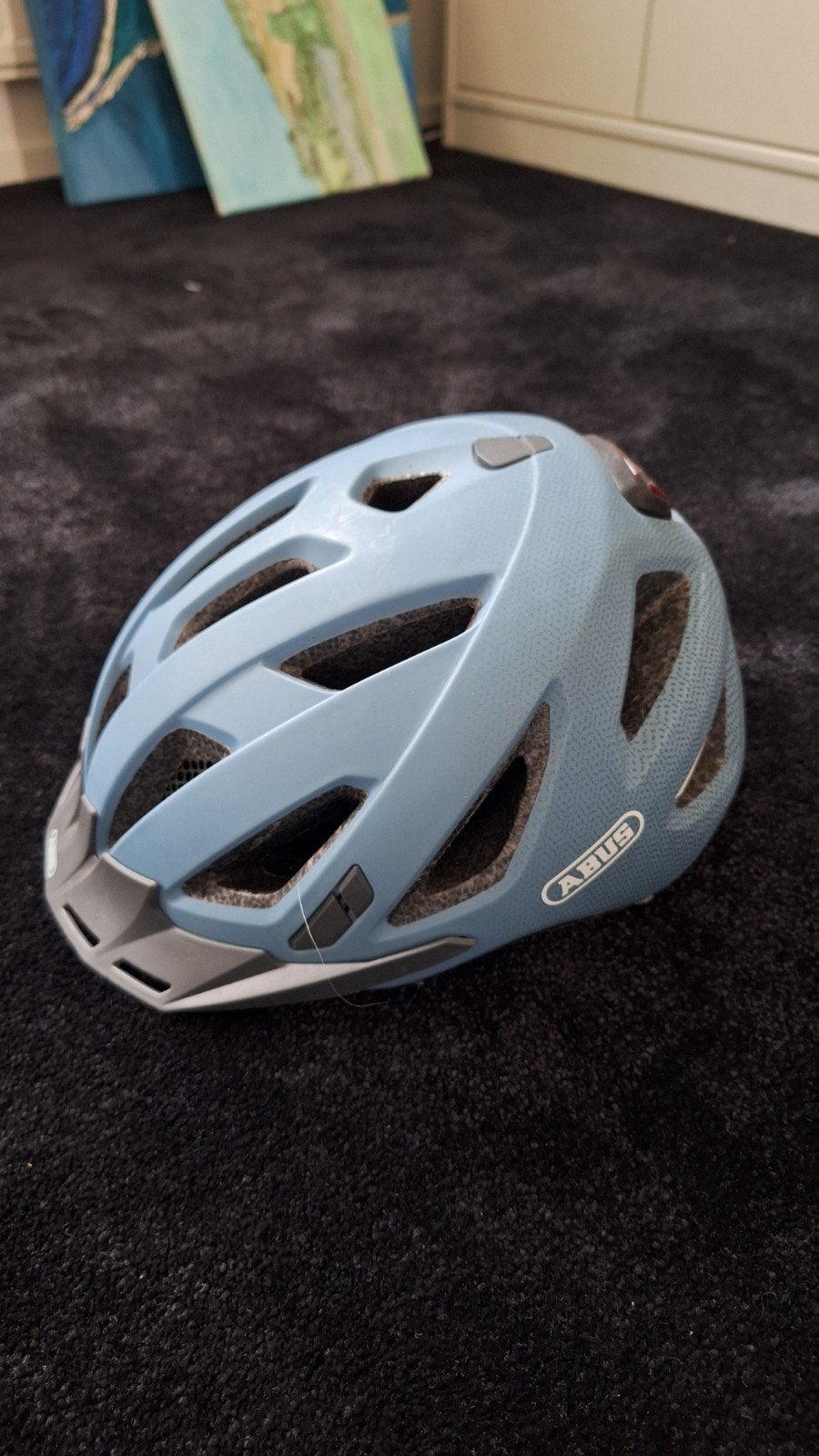 Lichtblauwe ABUS fietshelm - Maat S (52-56cm), Fietsen en Brommers, Fietsaccessoires | Fietshelmen, Zo goed als nieuw, ABUS, Heer of Dame