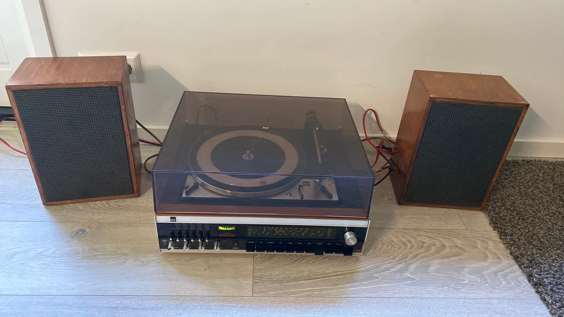 Dual 1218 KA50 top platenspeler/versterker/boxen SPEELKLAAR, Ophalen, Automatisch, Refurbished, Platenspeler