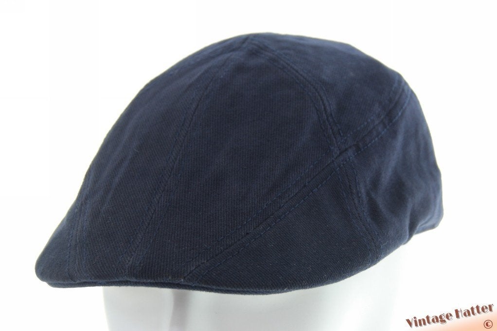 vintage flatcap Platte pet canda donker denim 58 goede staat, Kleding | Heren, 60 cm (XL, 7½ inch) of meer, Ophalen of Verzenden